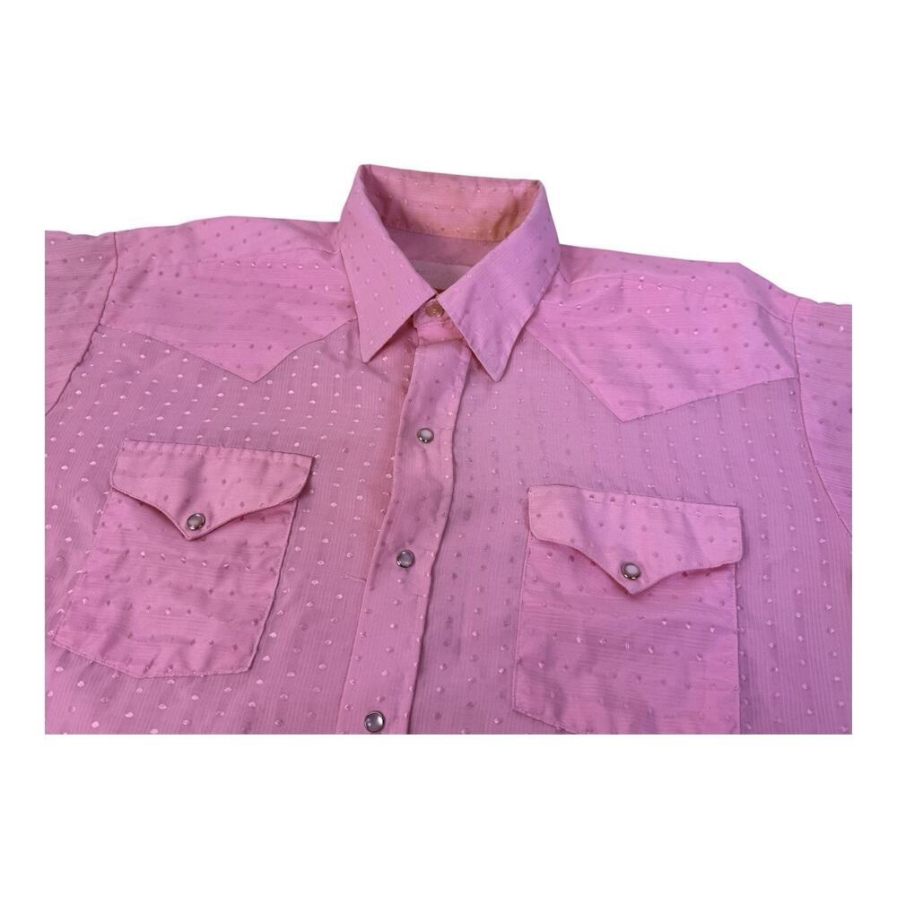 VTG Ranch And Town Men's XL Red Pearl Snap Short Sleeve Western Shirt Cowboy USA